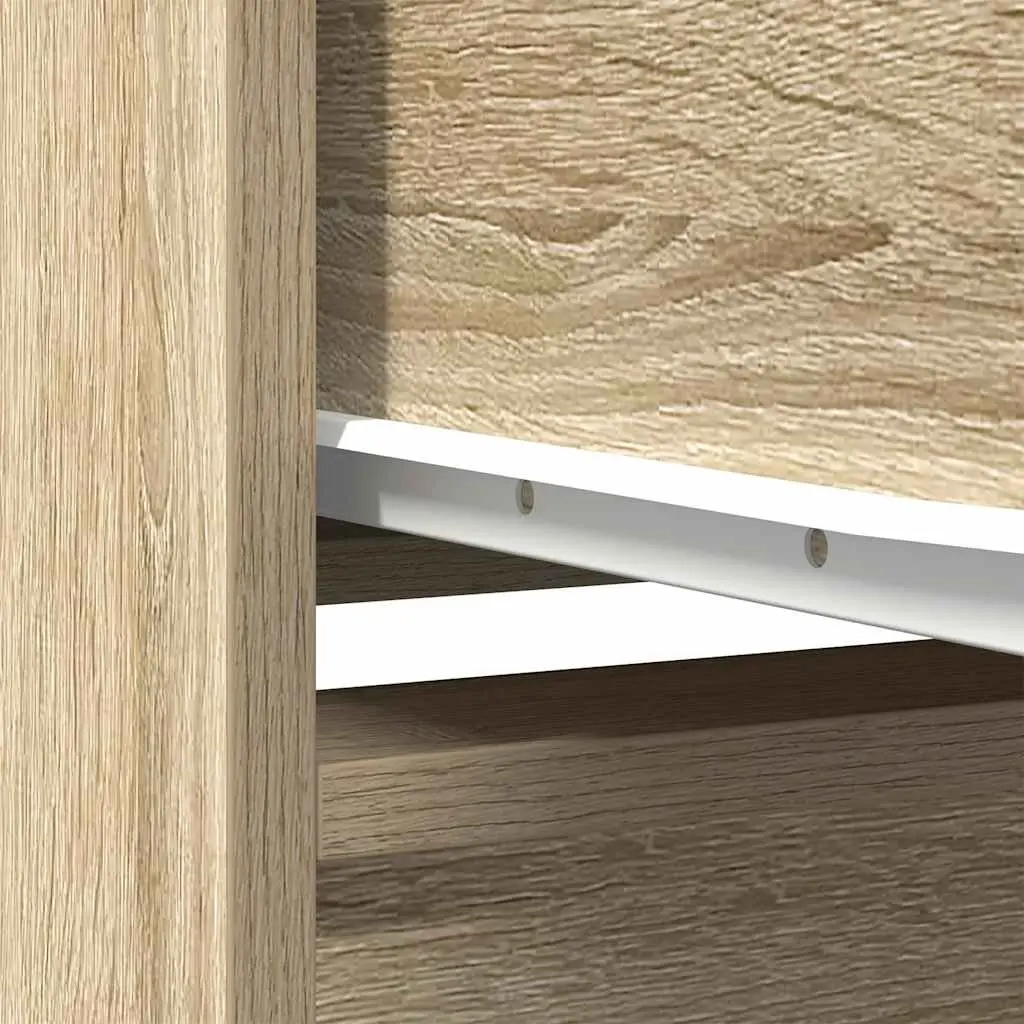 Highboard Storage Cabinet Brown Engineered Wood 29.5W x 34D x 119.5H cm