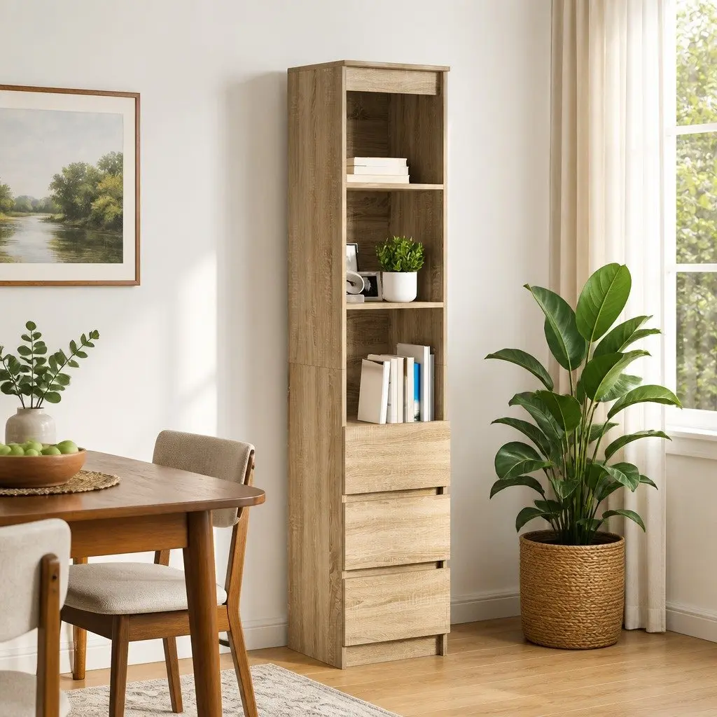 Engineered Wood Highboard Storage Cabinet Brown 180cm