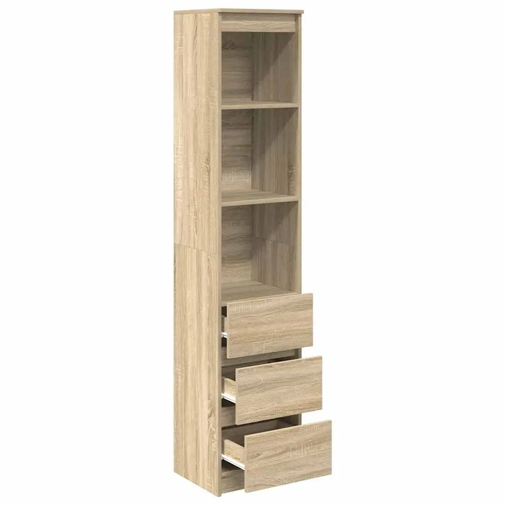 Engineered Wood Highboard Storage Cabinet Brown 180cm