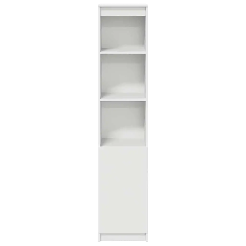 Highboard Storage Cabinet White Engineered Wood Sideboard Buffet Cupboard