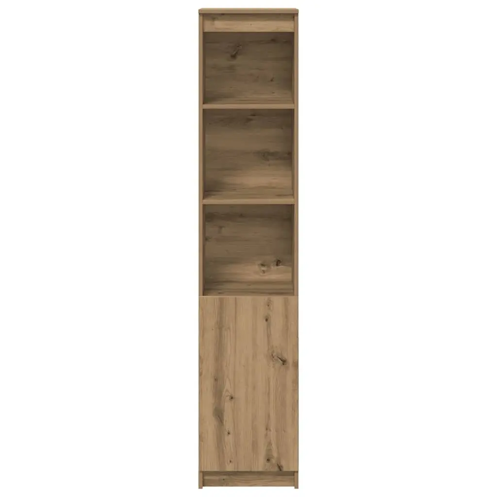 Highboard Storage Cabinet Brown Engineered Wood Sideboard Buffet Organiser