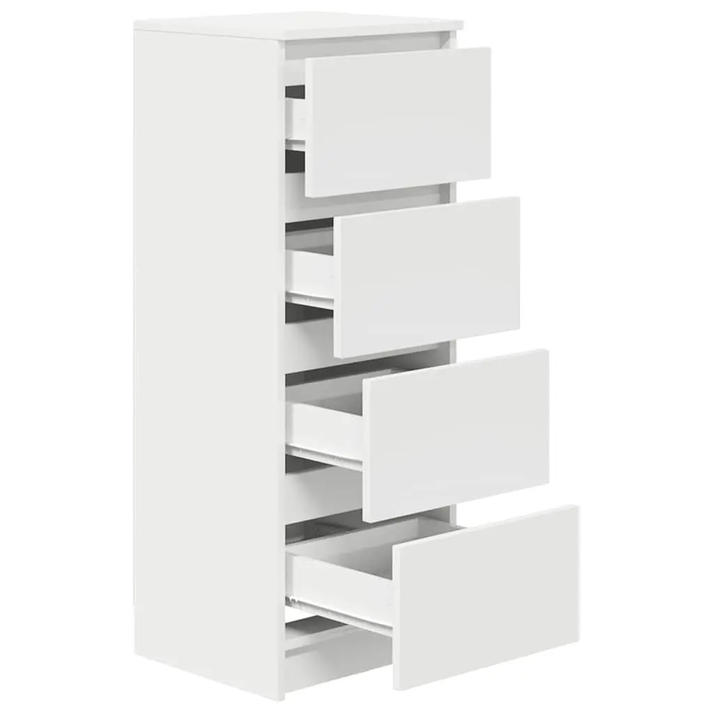 White Sideboard Storage Cabinet Engineered Wood Buffet Dining Room Organiser
