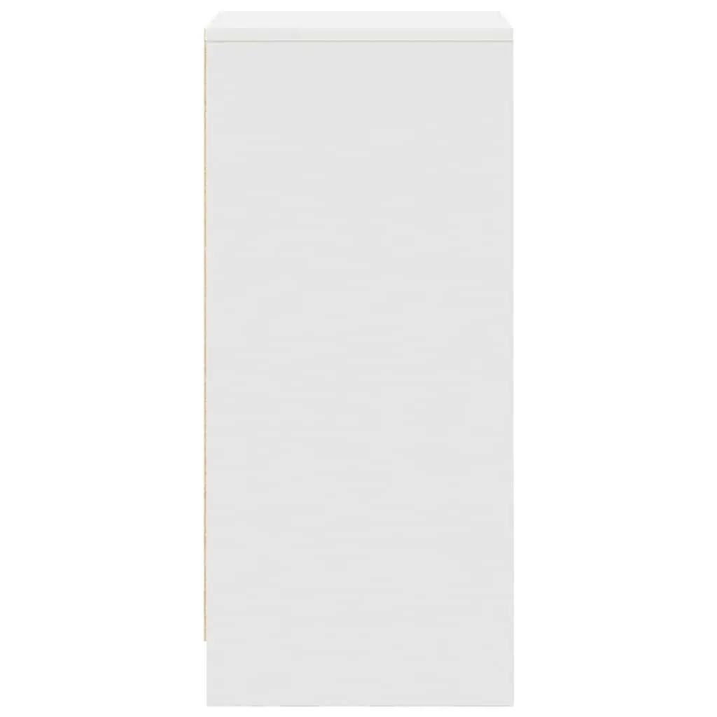 White Sideboard Storage Cabinet Engineered Wood Buffet Dining Room Organiser