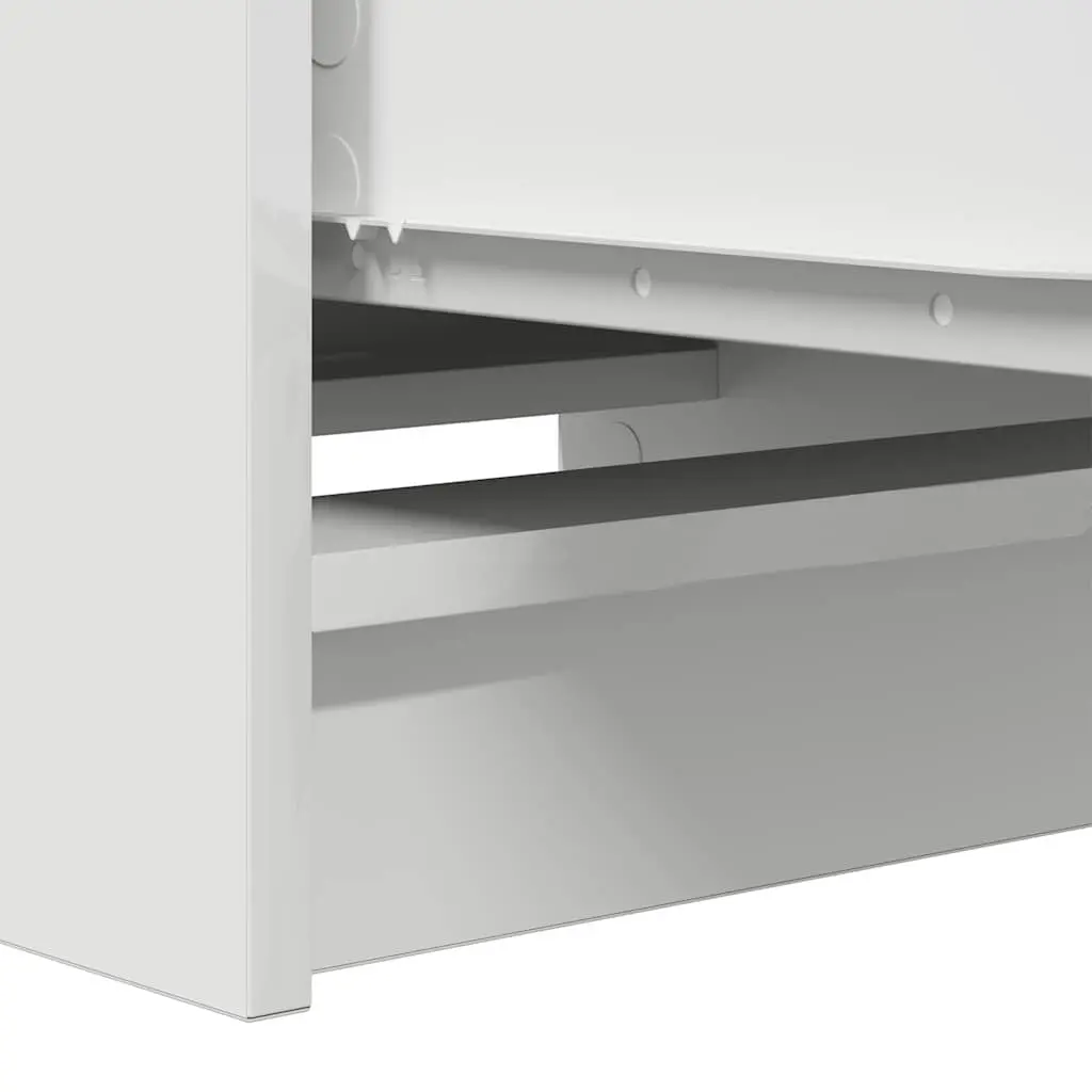 White Sideboard Storage Cabinet Engineered Wood Buffet Dining Room Organiser