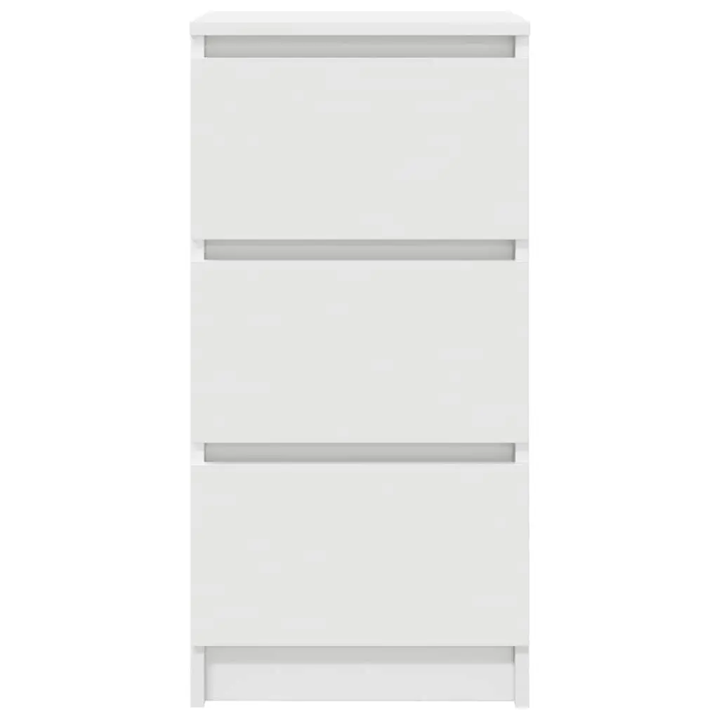 Sideboard White Engineered Wood 37.5x35x76cm Storage Cabinet Buffet Furniture