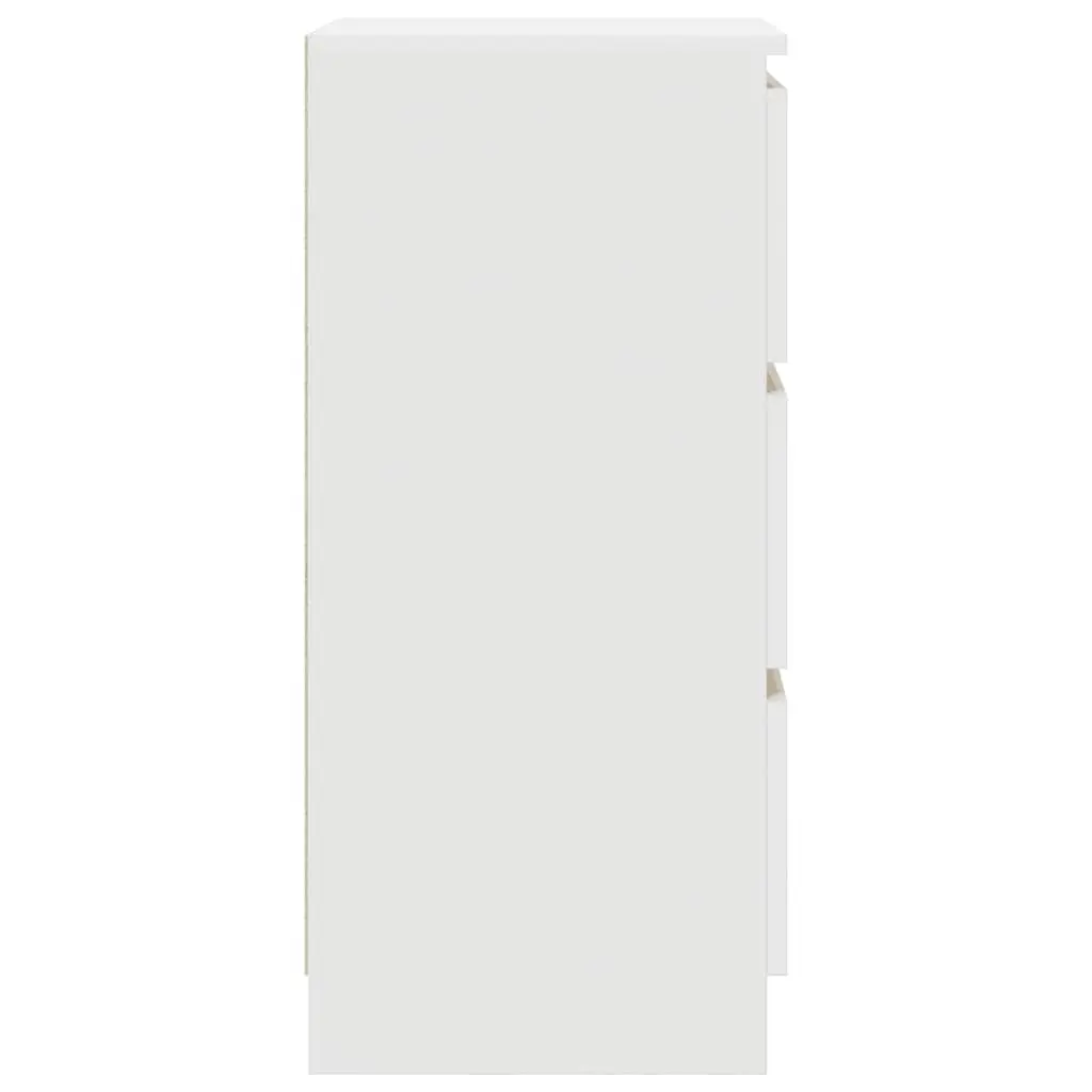 Sideboard White Engineered Wood 37.5x35x76cm Storage Cabinet Buffet Furniture