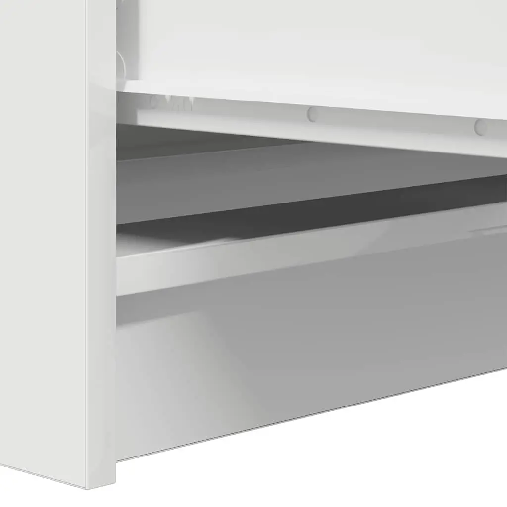 Sideboard White Engineered Wood 37.5x35x76cm Storage Cabinet Buffet Furniture