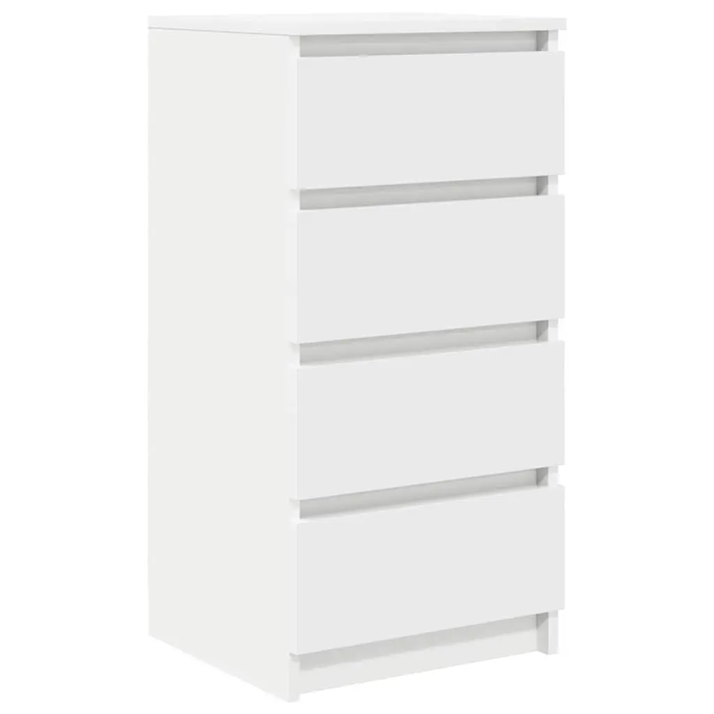 White Sideboard Storage Cabinet Engineered Wood 37.5x35x76cm