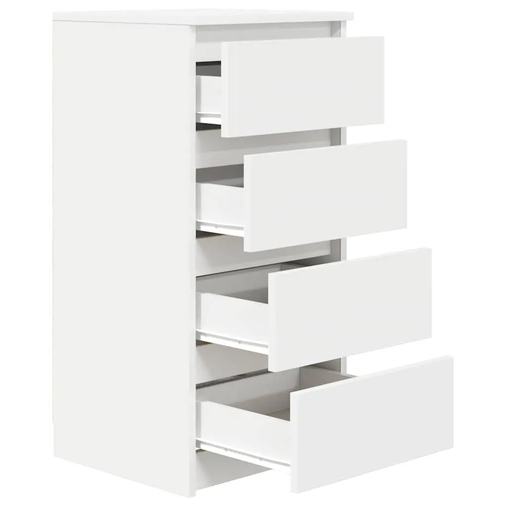 White Sideboard Storage Cabinet Engineered Wood 37.5x35x76cm