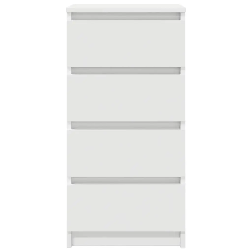 White Sideboard Storage Cabinet Engineered Wood 37.5x35x76cm