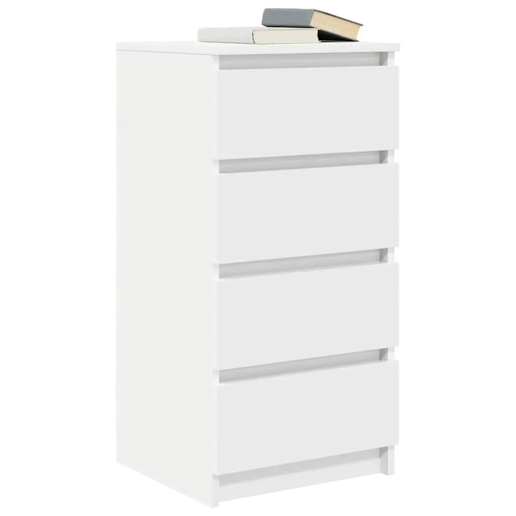 White Sideboard Storage Cabinet Engineered Wood 37.5x35x76cm