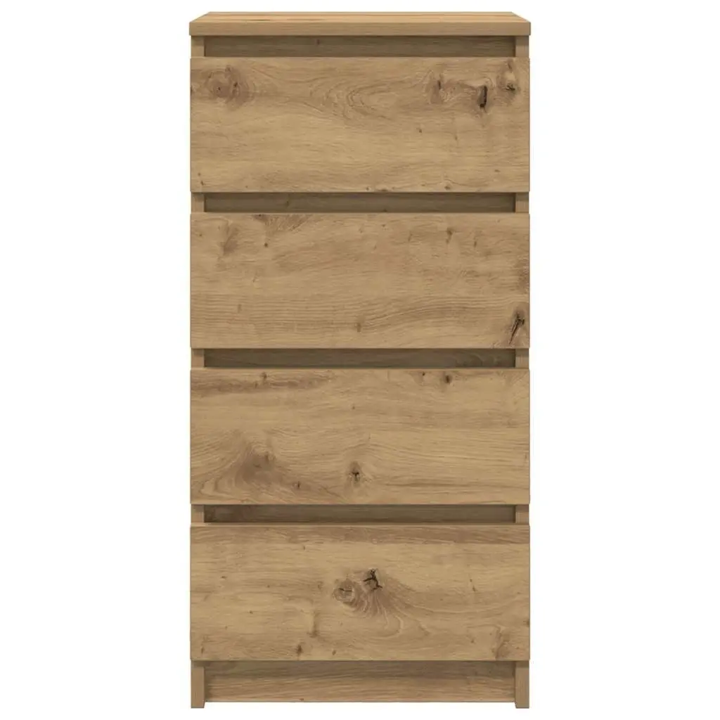 Sideboard Engineered Wood Storage Cabinet Brown Artisan Oak 37.5W x 35D x 76H cm