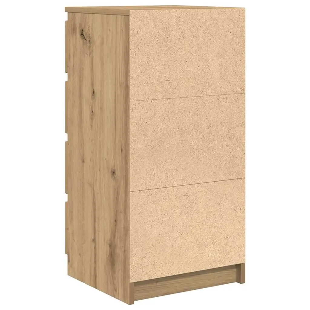 Sideboard Engineered Wood Storage Cabinet Brown Artisan Oak 37.5W x 35D x 76H cm