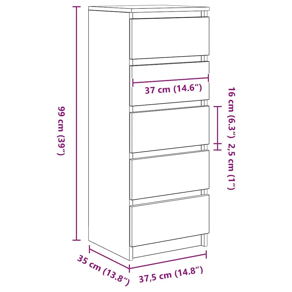 White Sideboard with Drawers