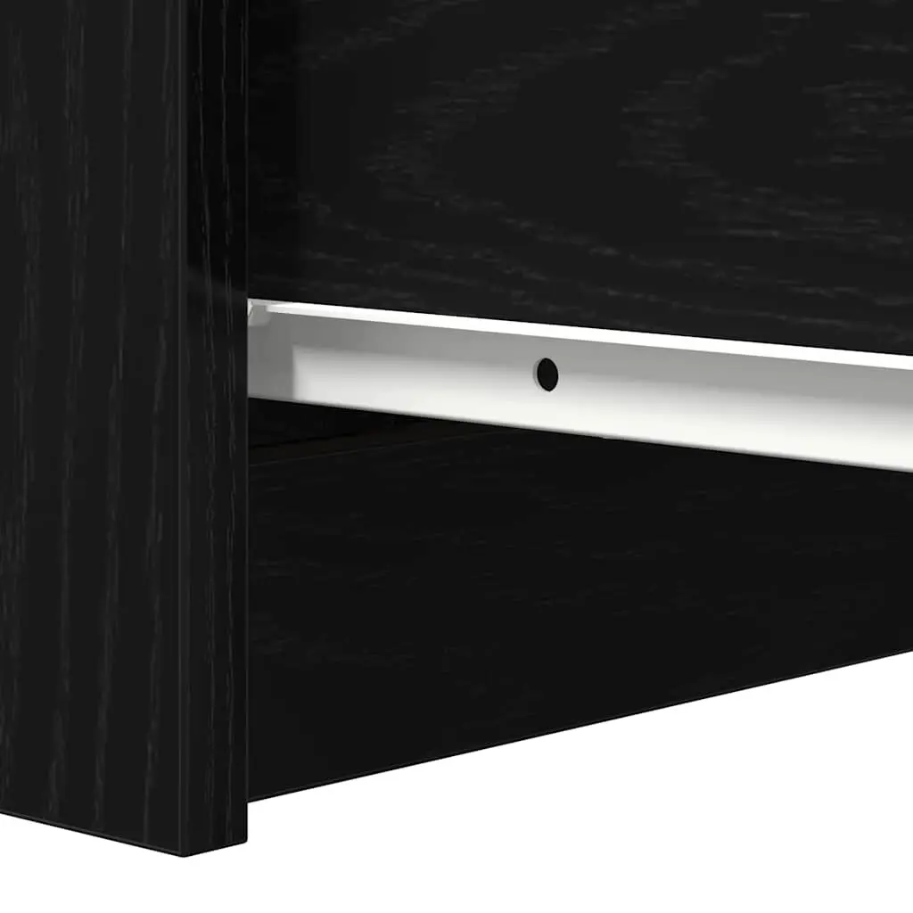 Sideboard Storage Cabinet with Drawers Black Oak 37.5x35x99cm