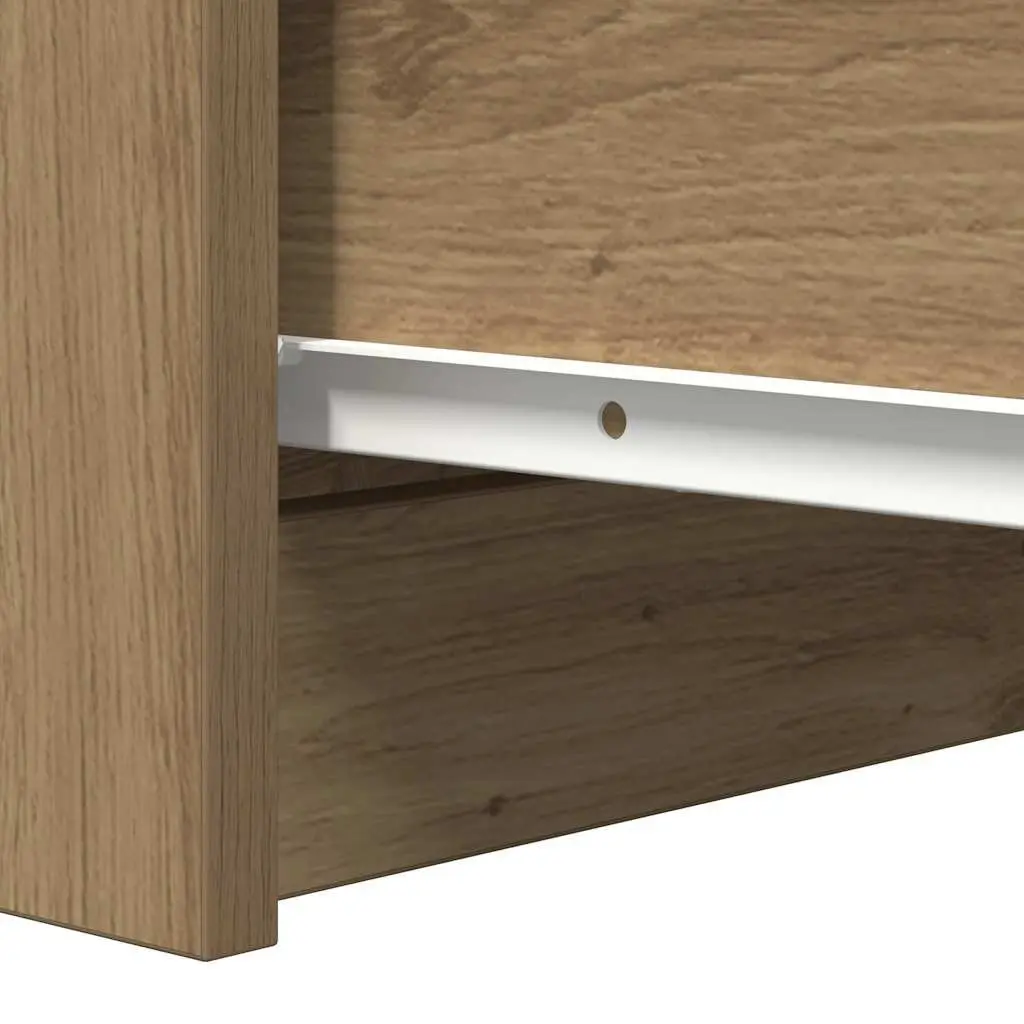Sideboard with Drawers Brown Storage Cabinet Engineered Wood Buffet Organiser