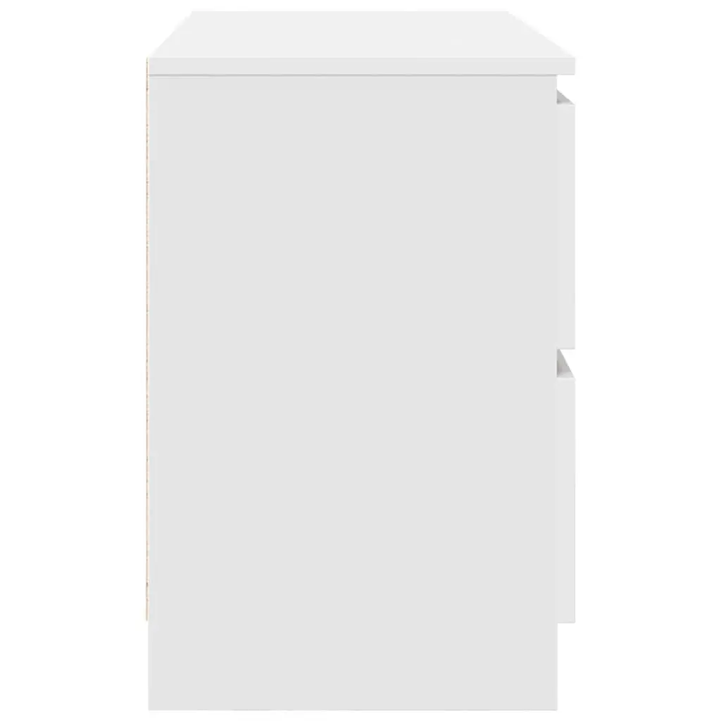 TV Cabinet White Engineered Wood 80 x 35 x 54 cm
