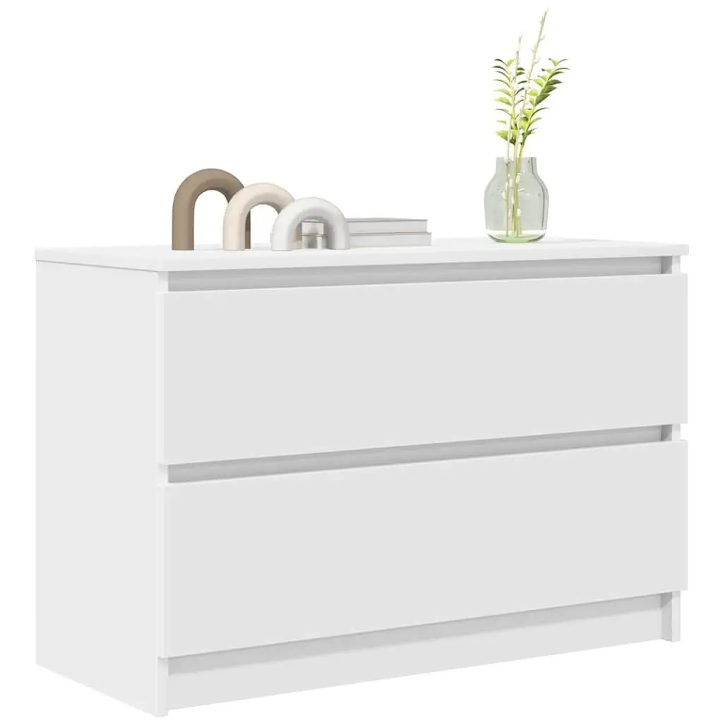 TV Cabinet White Engineered Wood 80 x 35 x 54 cm