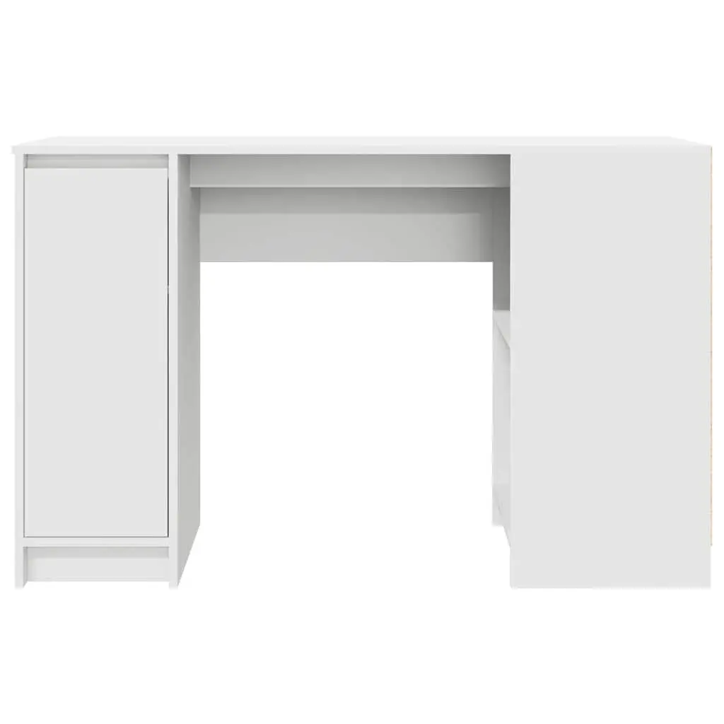 Desk Secretary Workstation Office White Writing Storage Engineered Wood