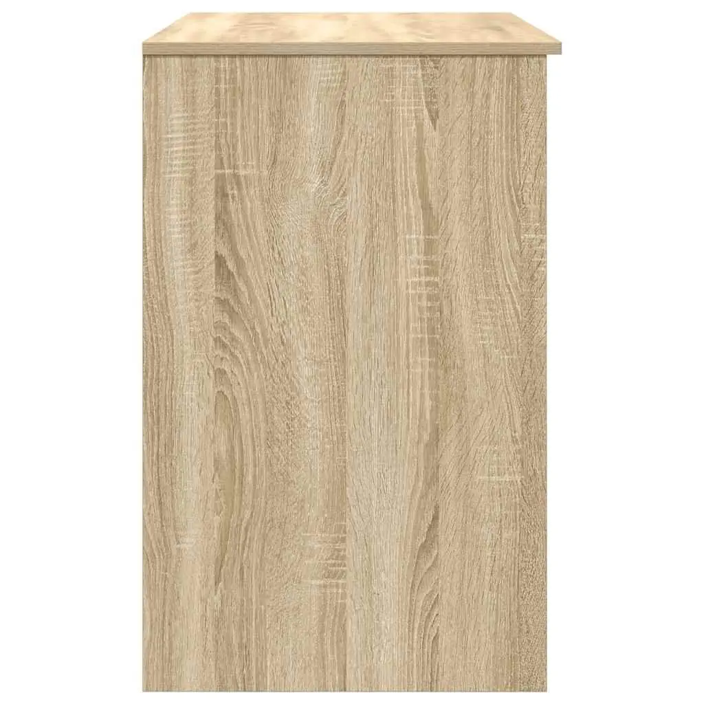 Engineered Wood Office Desk with Drawer Door Shelf Brown 86x49x76cm