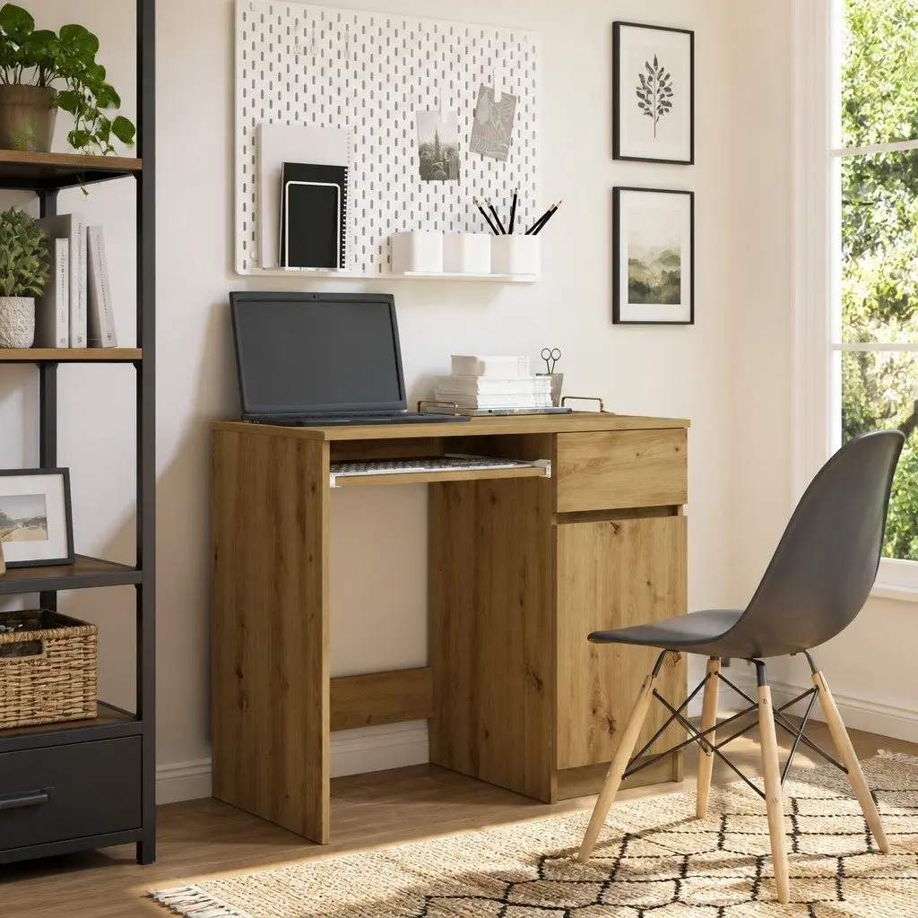 Brown Engineered Wood Desk