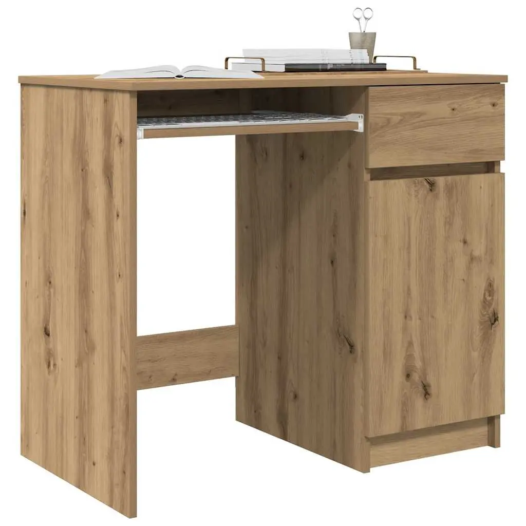 Brown Engineered Wood Desk