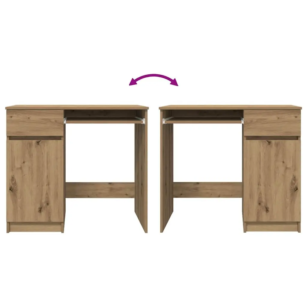 Brown Engineered Wood Desk