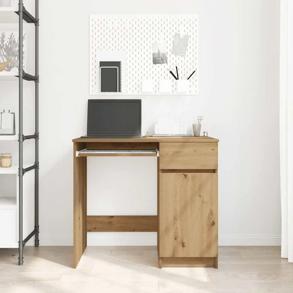 Brown Engineered Wood Desk