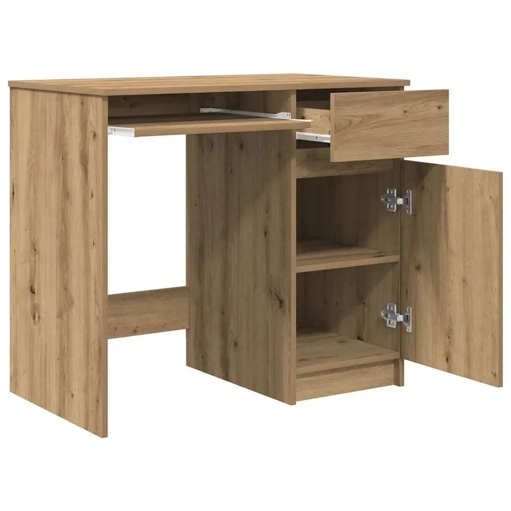 Brown Engineered Wood Desk