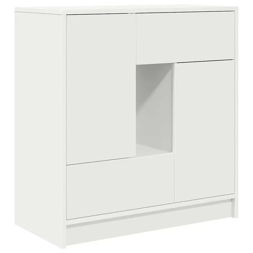 Sideboard with Drawers and Doors White Storage Cabinet Buffet Living Room