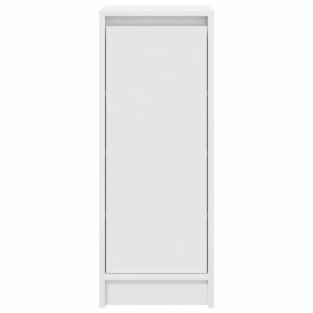 Shoe Cabinet Storage Organiser White Engineered Wood Cupboard with Doors 29.5 x 34 x 76 cm