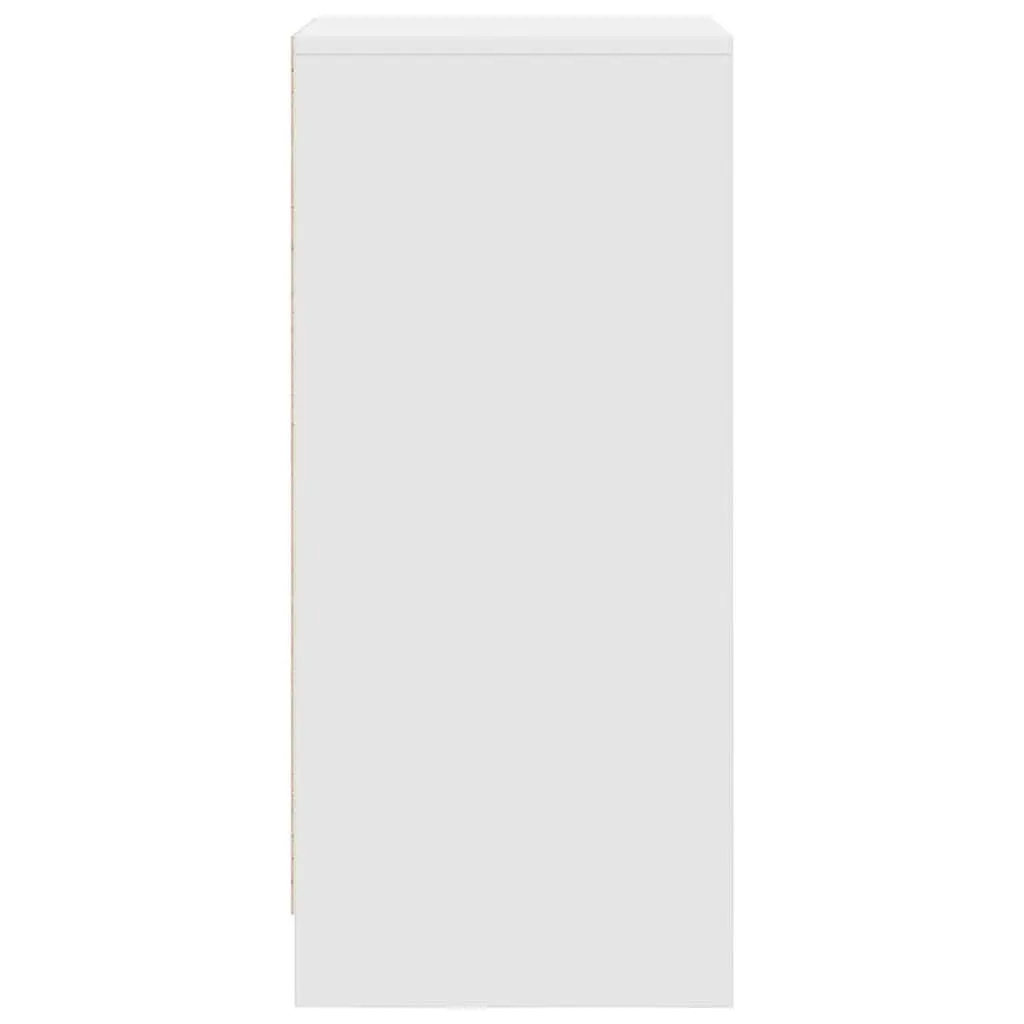 Shoe Cabinet Storage Organiser White Engineered Wood Cupboard with Doors 29.5 x 34 x 76 cm