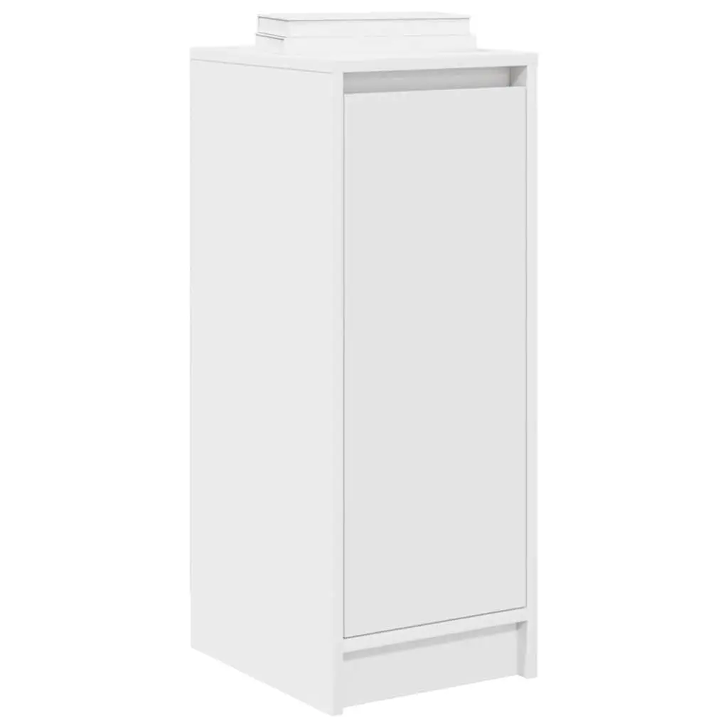 Shoe Cabinet Storage Organiser White Engineered Wood Cupboard with Doors 29.5 x 34 x 76 cm