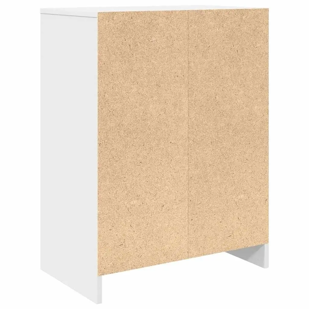 Shoe Cabinet White Engineered Wood 57x34x76cm Doors