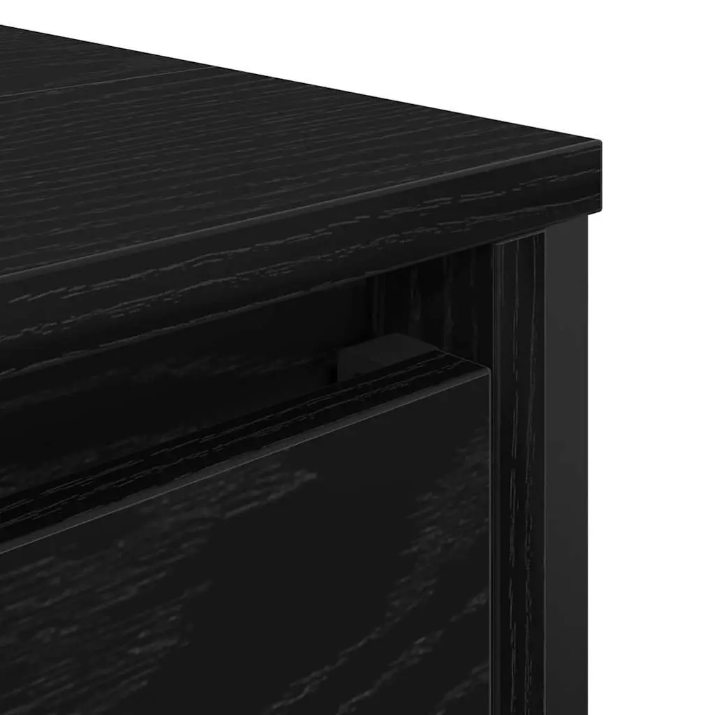 Bathroom Vanity Unit Storage Cabinet Black Oak 90x34.5x60cm