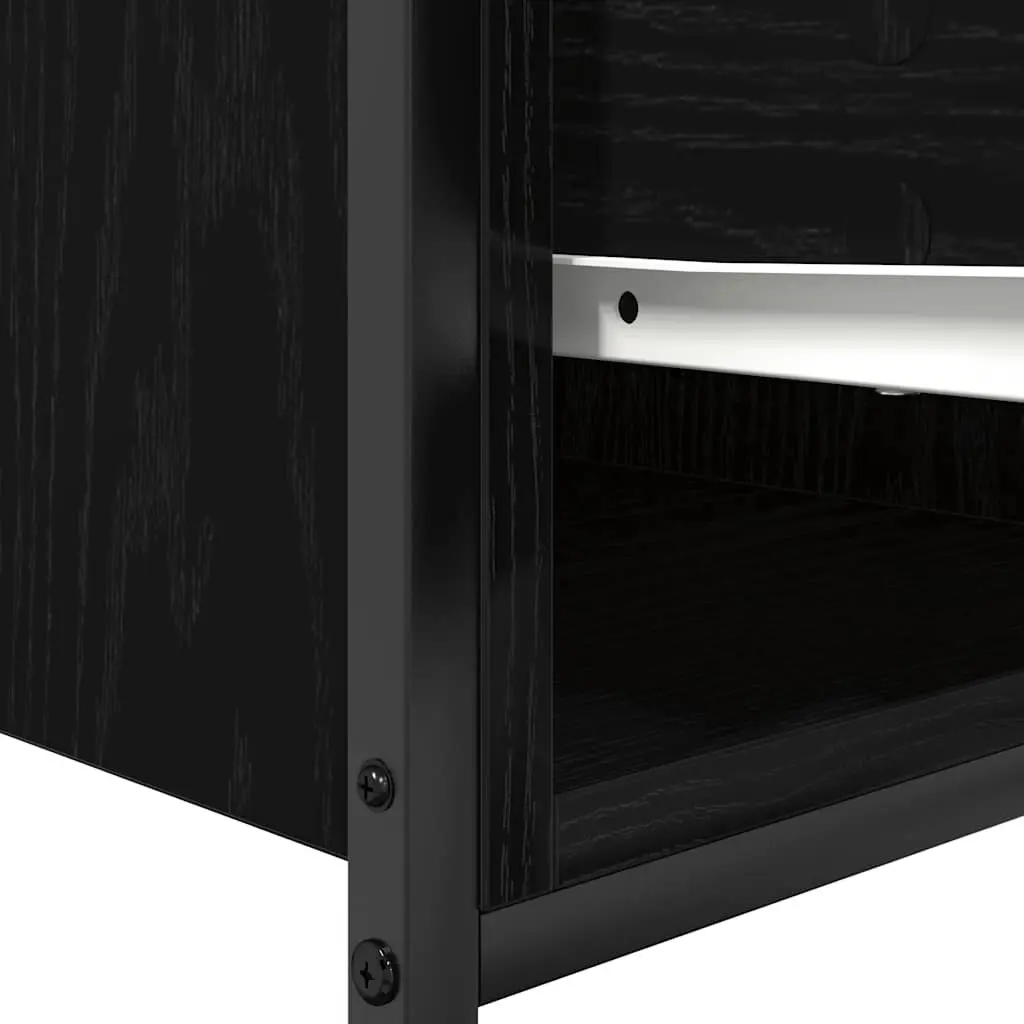 Bathroom Vanity Unit Storage Cabinet Black Oak 90x34.5x60cm