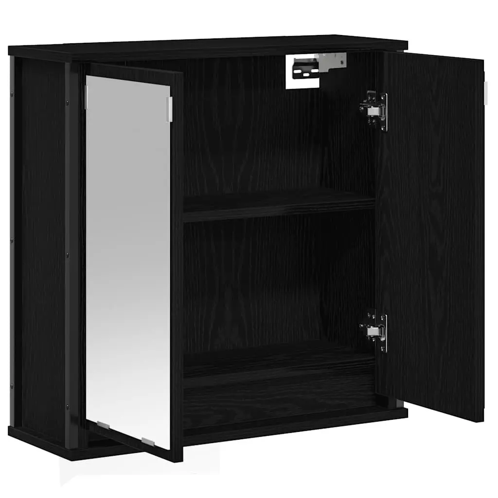 Bathroom Storage with Black Oak Cabinet