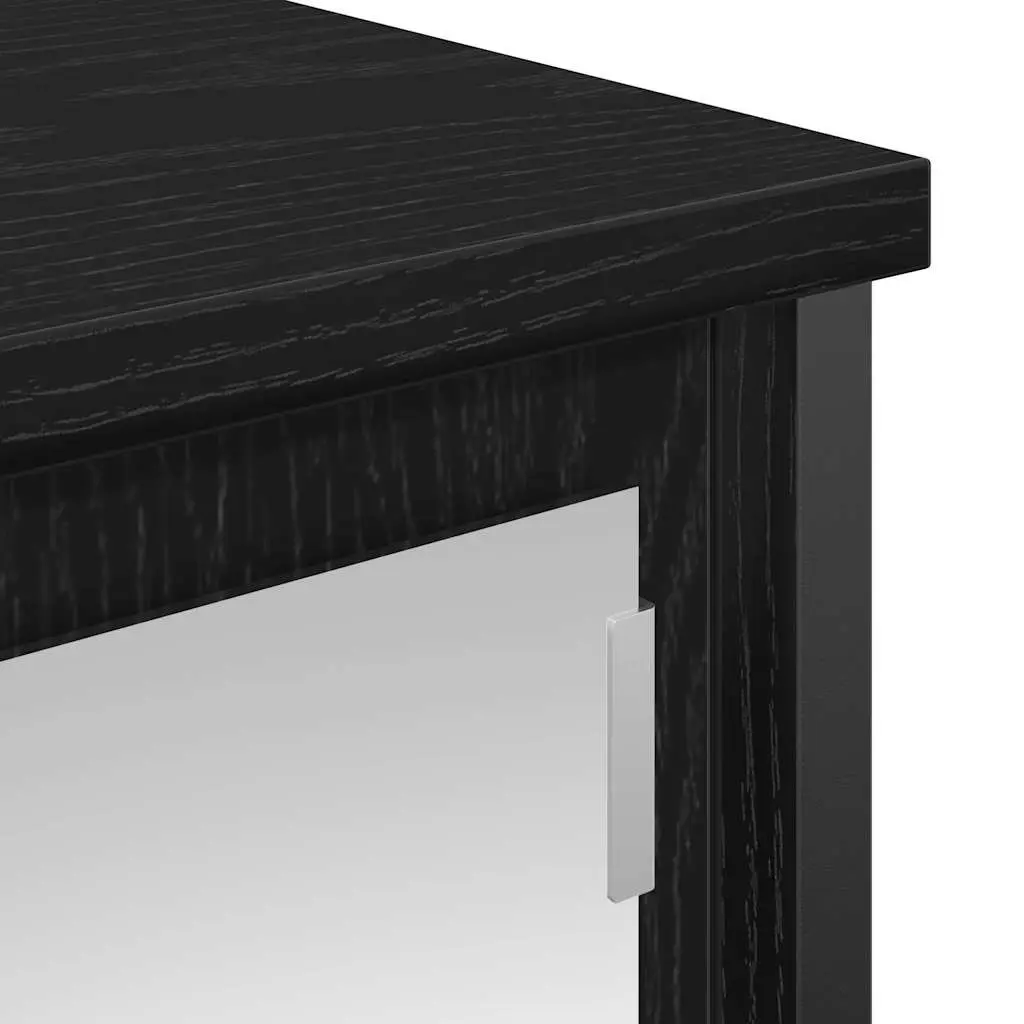 Bathroom Storage with Black Oak Cabinet