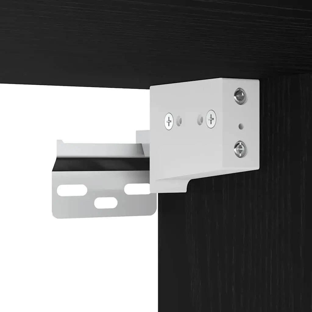 Bathroom Cabinet with Mirror Black Oak Wall-Mounted Storage Unit 50W x 21D x 60H cm