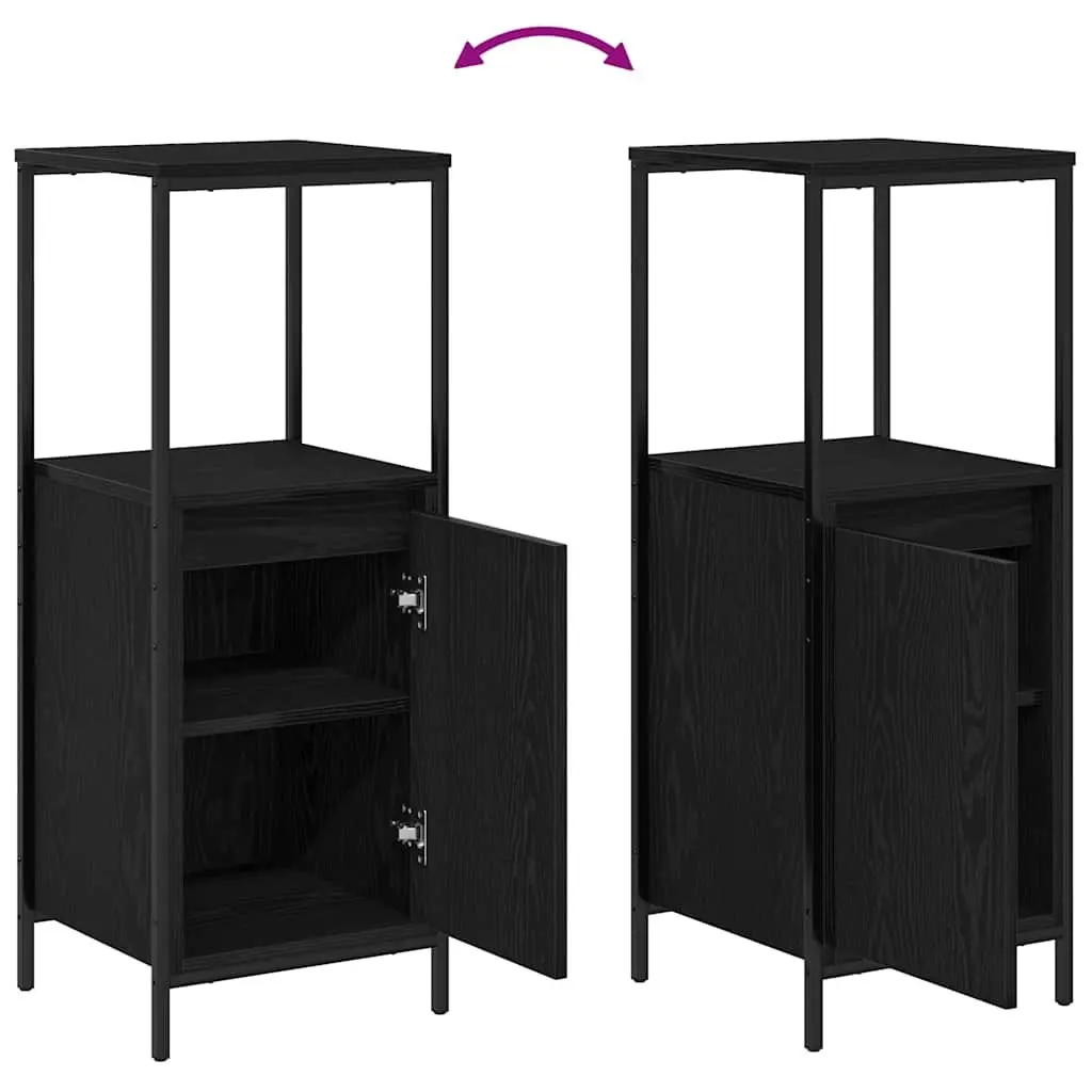Bathroom Vanity Cabinet Black Oak 36x35x95cm