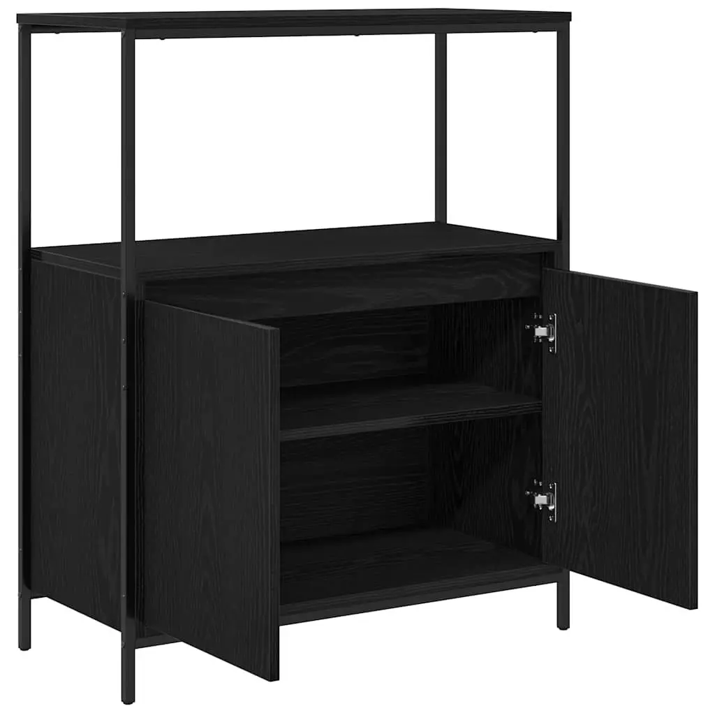Bathroom Vanity Cabinet Black Oak 76.5W x 35D x 95H cm Storage Unit Organiser