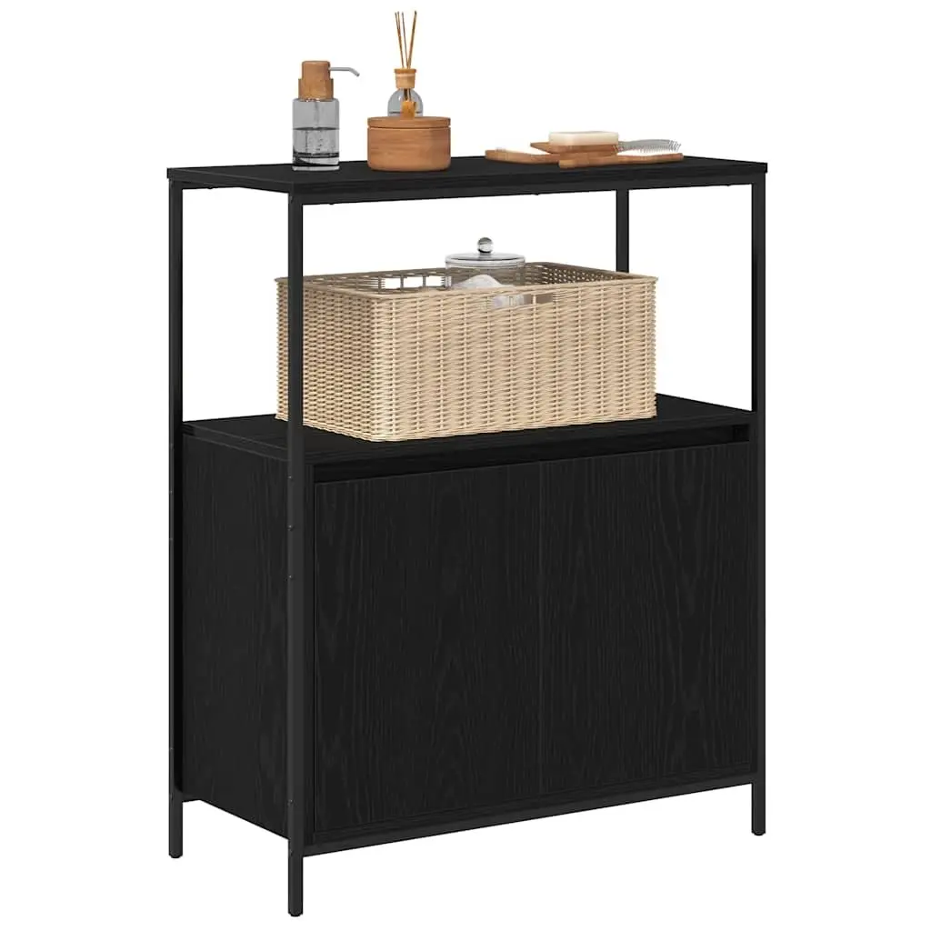 Bathroom Vanity Cabinet Black Oak 76.5W x 35D x 95H cm Storage Unit Organiser