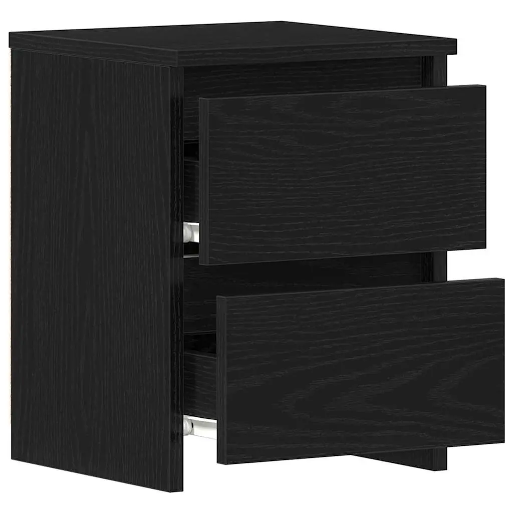 Black Oak Bedside Cabinet