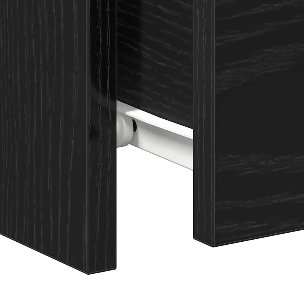 Black Oak Bedside Cabinet