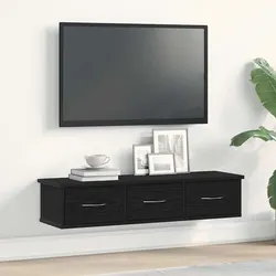 Your Black Oak Wall Cabinet with 3 Drawers Awaits