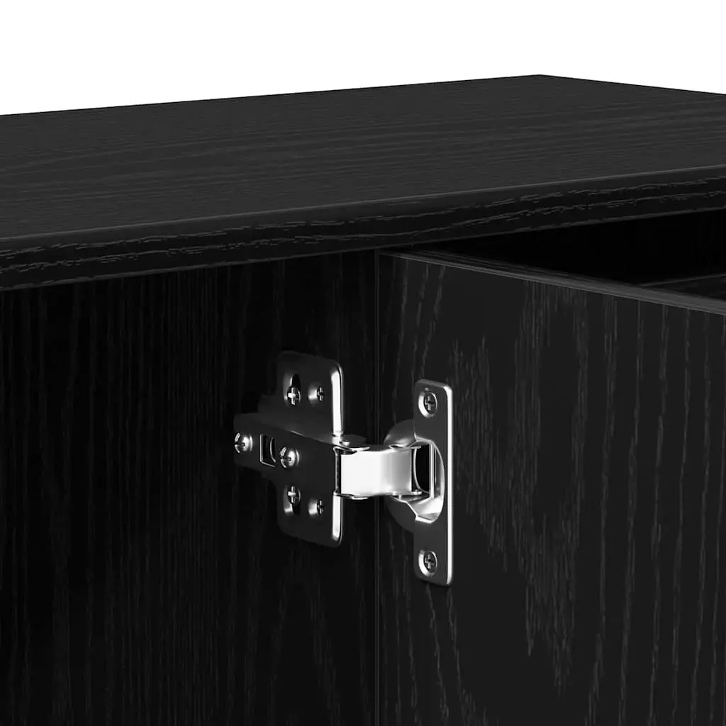 Sideboard Black Oak 91x29.5x75 cm Storage Cabinet Cupboard Furniture