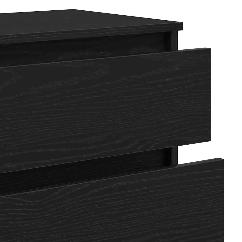 Drawer Cabinet Black Oak 60x36x103 cm 5 Drawers Storage Chest Sideboard