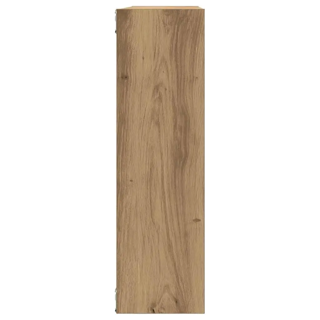Wall Shelf Floating Storage Organizer Brown Solid Acacia Wood 75x16x55cm