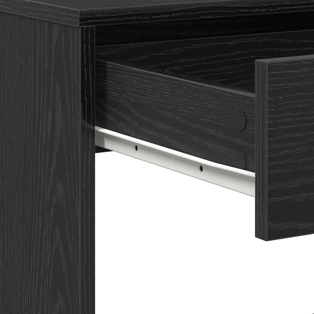 Office Desk Black Oak 2 Drawers Storage 101x50x76.5cm