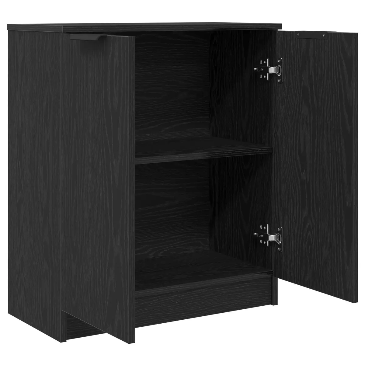 Sideboard Black Oak Modern Storage Cabinet 60x30x70cm